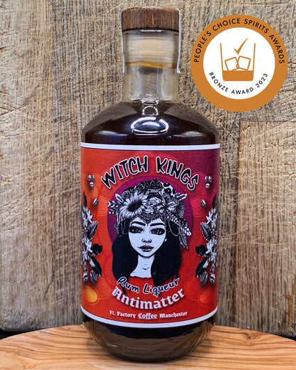 Witch Kings Rum - Antimatter - Coffee Rum Liqueur - Ft. Factory Coffee Manchester - 20% abv - Made in Manchester - Bronze Award Winner, People's Choice Spirits Awards 2023